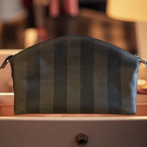 Fendi | Bags | Vintage Large Canvas Pequin Striped Cosmetic Travel Pouch